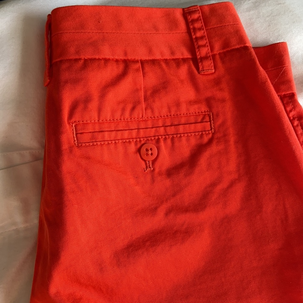 J Crew orange broken-in chino shorts 8 NWT